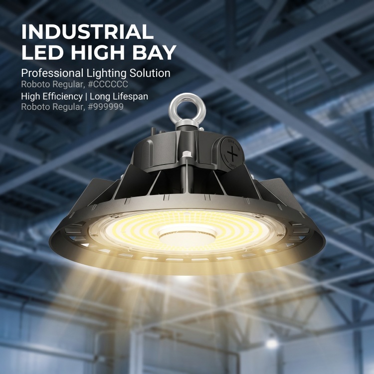 Heavy Duty Slim Anti-glare Optical Lens Commercial High Bay Light for Factory