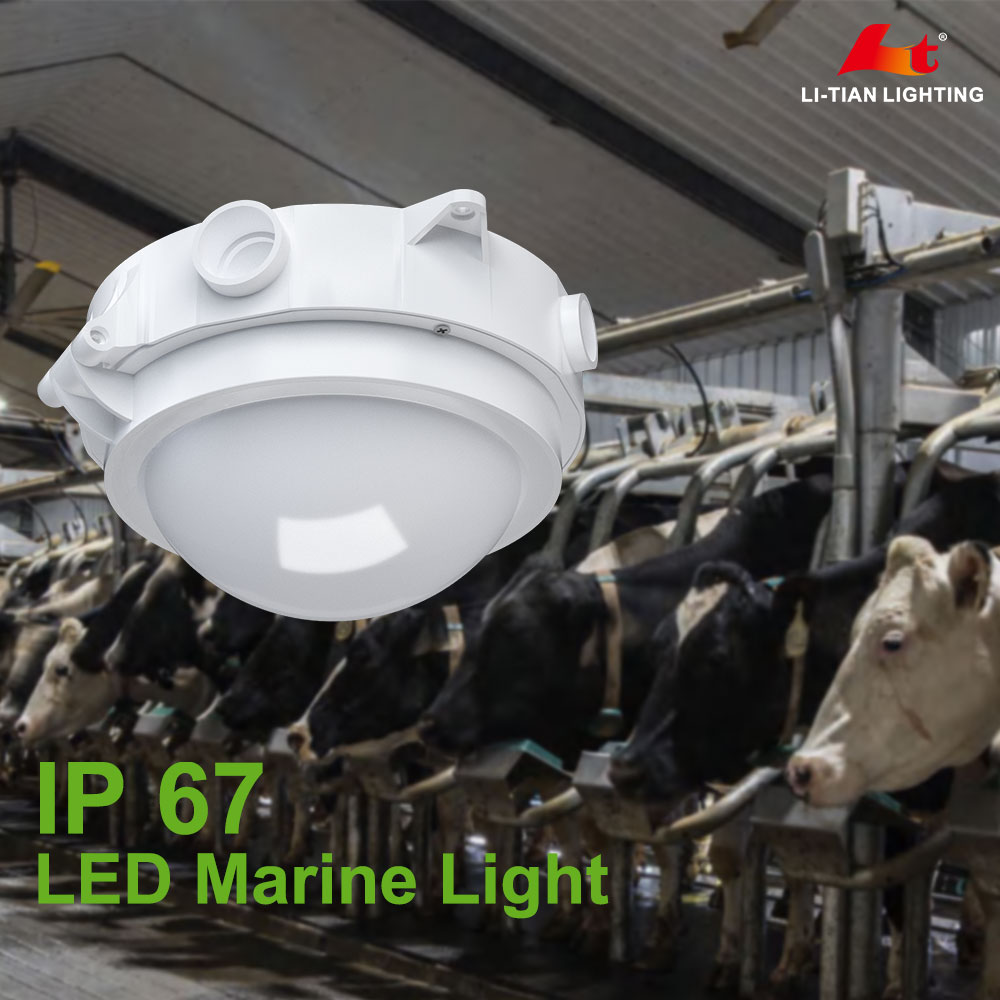 ETL DLC Certified 30W LED Low Bay Light IP67 Waterproof Vapor Tight Tri-Proof Light 120-277V 160lm/W