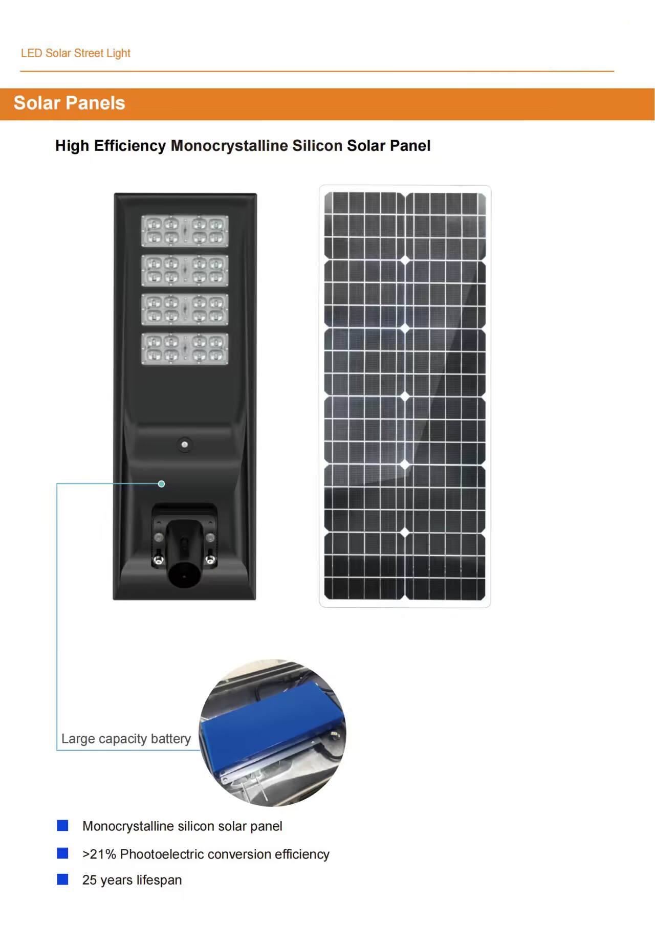 Free Electric Bill Green Energy All in One Solar Street Light 190lm/W High Lumen Outdoor Solar Light