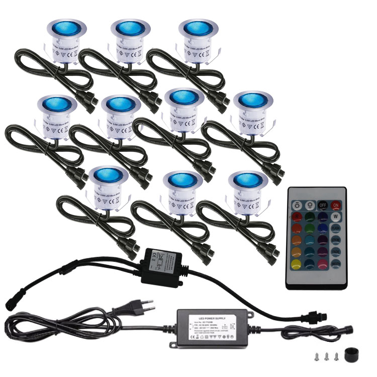 Hot Sell 10 Pack LED Deck Lights Kit for Step Stair Garden Patio Wood Floor Outdoor Landscape Application Landscape