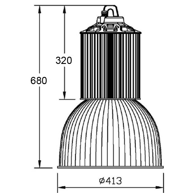 Outdoor High Bay Led Light 400 Watt 40000 Lumen High Bay Led with Pc Cover