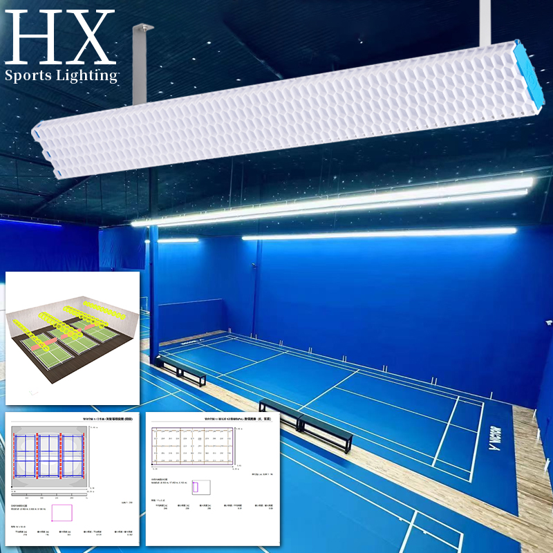 HuaXiang Indoor Anti-glare Badminton Court Lights Gym Basketball Hall Pickleball Court Lights Linear High Bay Light
