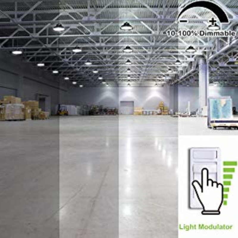 UFO LED High Bay Light with Motion Sensor Beam Angel 30 Degree Factory IP65 IK10 Low Bay Lamp for Warehouse Hanging Lamp