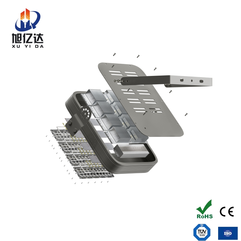 IP67 High Power Stadium Sports Field Football Field Tunnel Tennis Court Aluminum Alloy 25-30m 200W 400W LED Flood High Mast Light