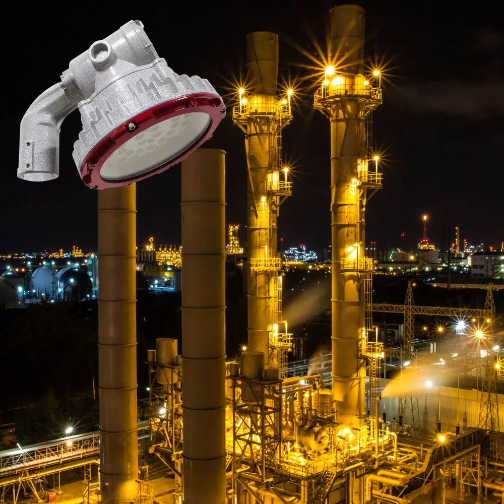 Factory Price IP66 5 Warranty ATEX Certified High Bay Light LED Explosion Proof Light Oil Gas Industry LNG Chemical Plant Marine Aerospace Ocean
