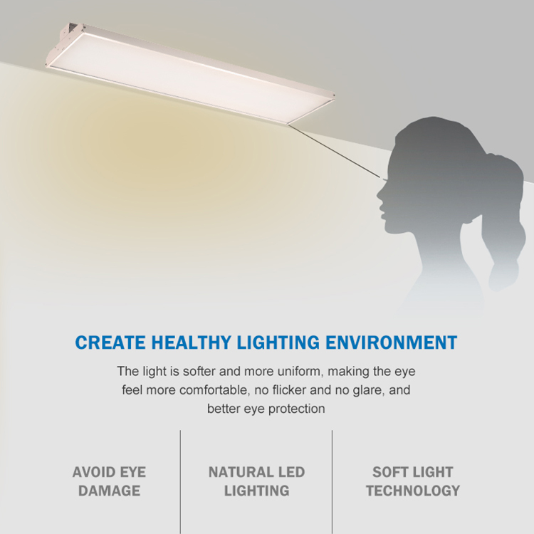 High Lumen Office Recessed Surface Mounted 2ft 4ft 80w 100w 140w 165w 225W Aluminum INDOOR Commercial LED Linear High Bay Light