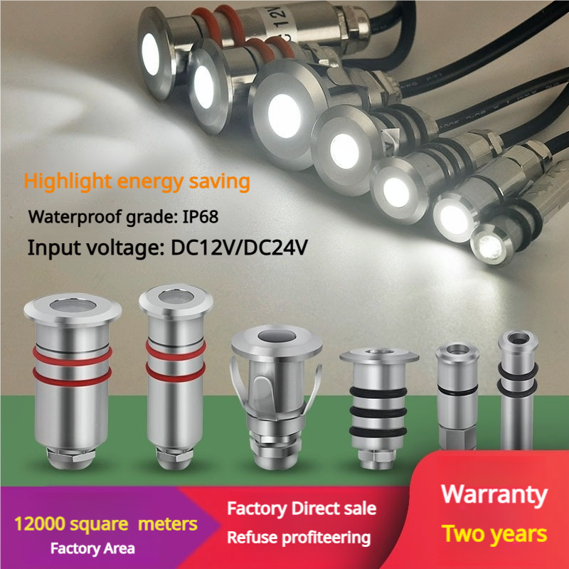 High Quality Stainless Steel IP68 Waterproof DC12V/24V LED Underground Step Ground Spotlight Outdoor Dimmable Park Landscape