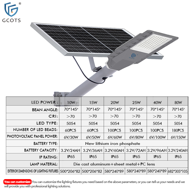 High-efficiency Solar LED Street Lights Outdoor Waterproof High Quality Aluminum Street Light for Highway Commercial Lighting