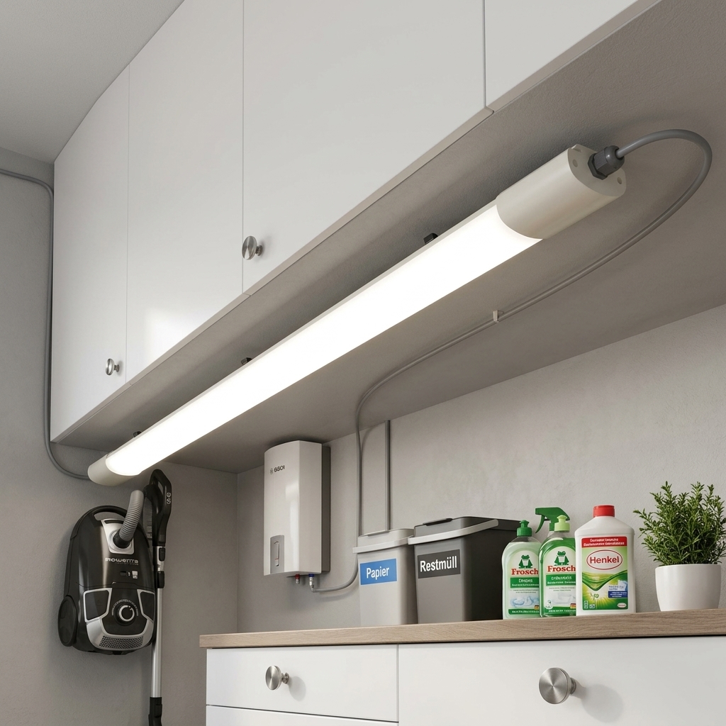 600mm 20W 2200lm LED Linear Tri-Proof Fixture 4000K Natural White Waterproof Industrial Lighting for Warehouse &amp; Garage
