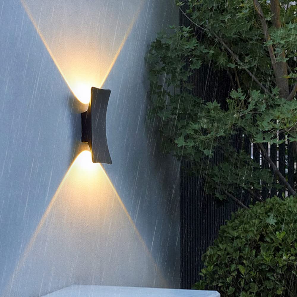 Modern LED Outdoor Wall Pack Light up and Down Glow Waterproof Sconce Light Fixtures Indoor Outdoor Aluminum Wall Lamp
