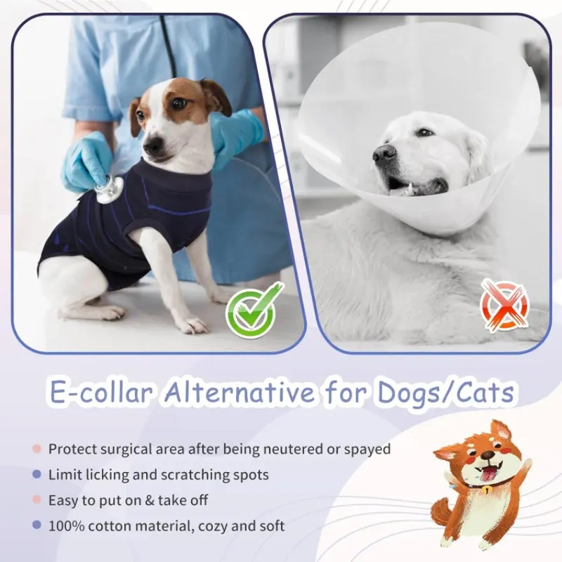 Soft Surgical Recovery Suit for Male Dogs and Pets