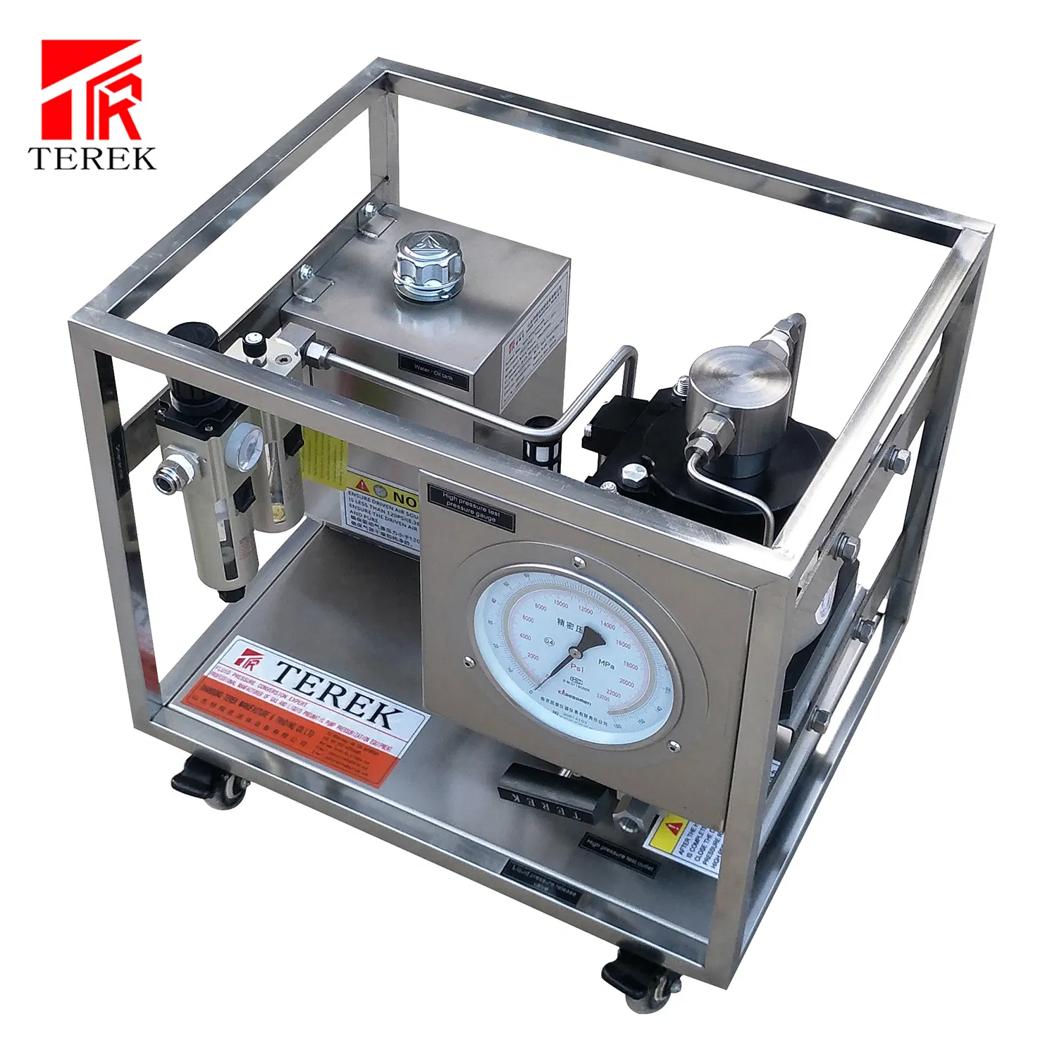 Pneumatic Liquid Booster Pump Static Pressure Test Equipment with Recorder