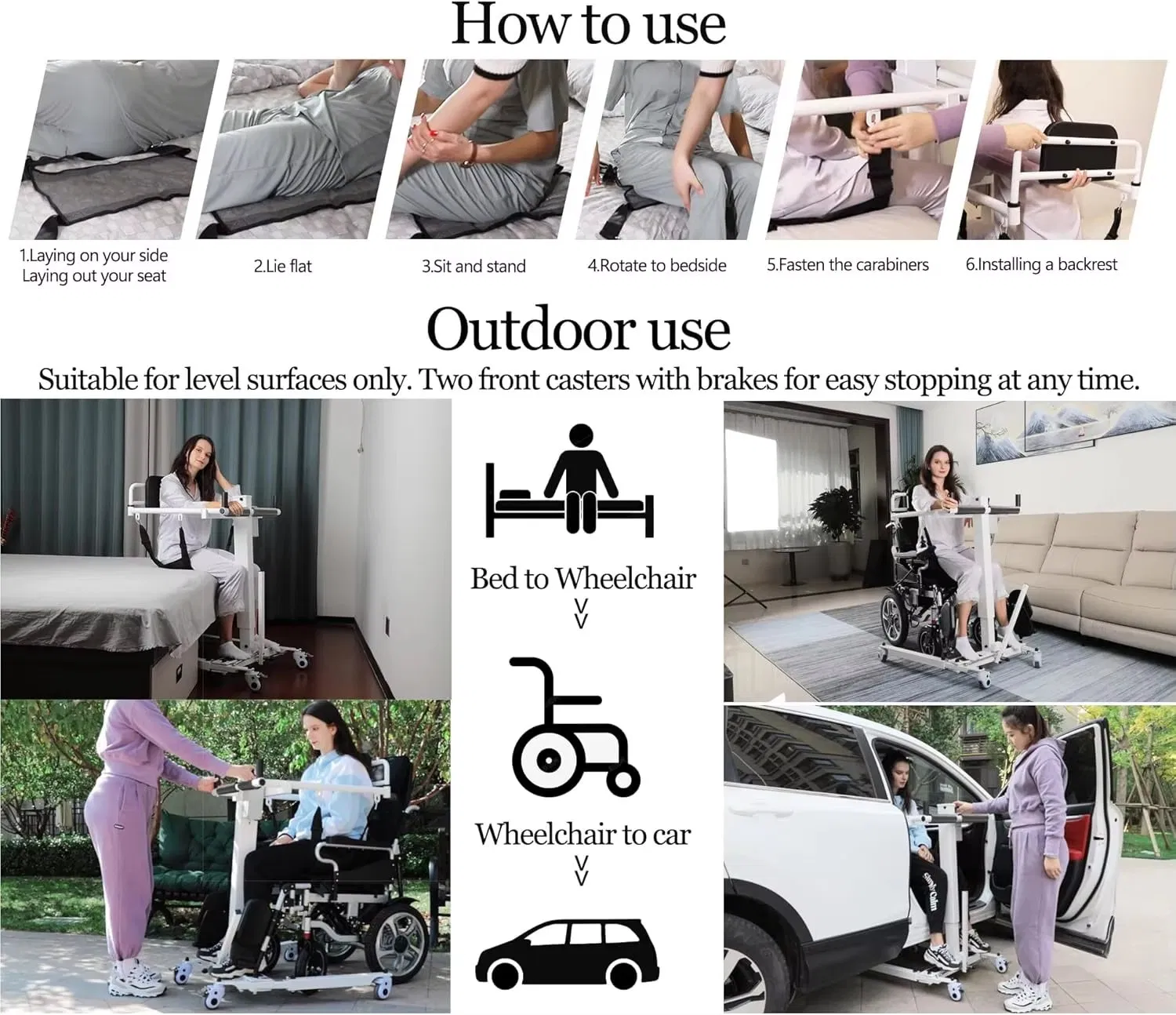 Lifting Transfer Equipment for Bedridden and Low-Mobility Patients
