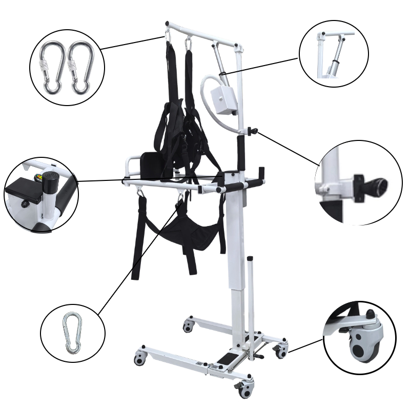 Elderly Commode Mobility Training Assistance Lift Patient Transfer Chair Foldable Car