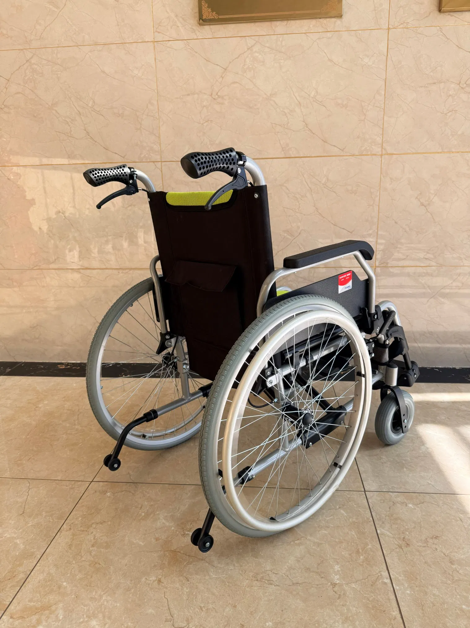 Foldable Aluminum Wheelchair for Elderly Patients Lightweight Mobility Aid