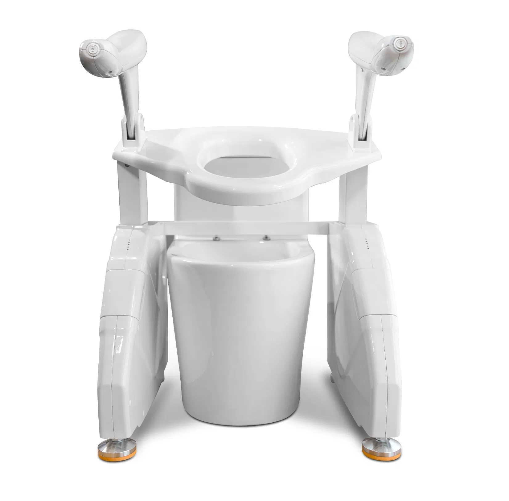 Height-Adjustable Commode Raiser for Elderly Bathroom Safety