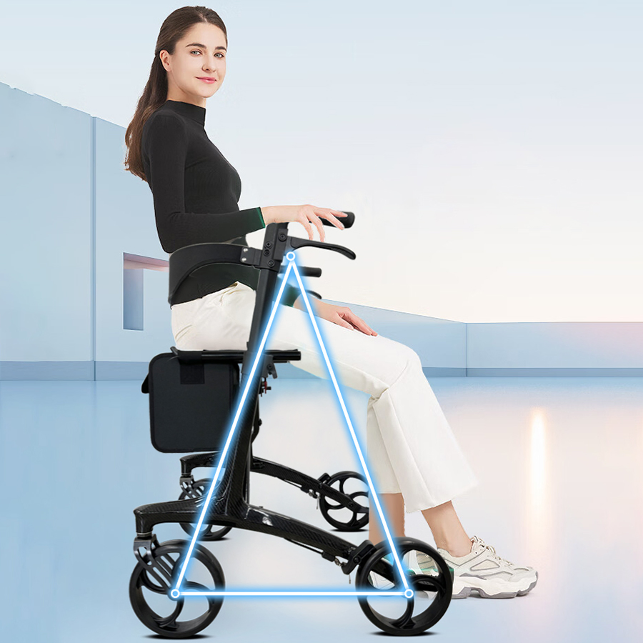Ksm-806 Hot Sell Custom Carbon Fiber Walker Reviews Lightweight Walking Aid Personalized Mobility Solutions for Elderly Care
