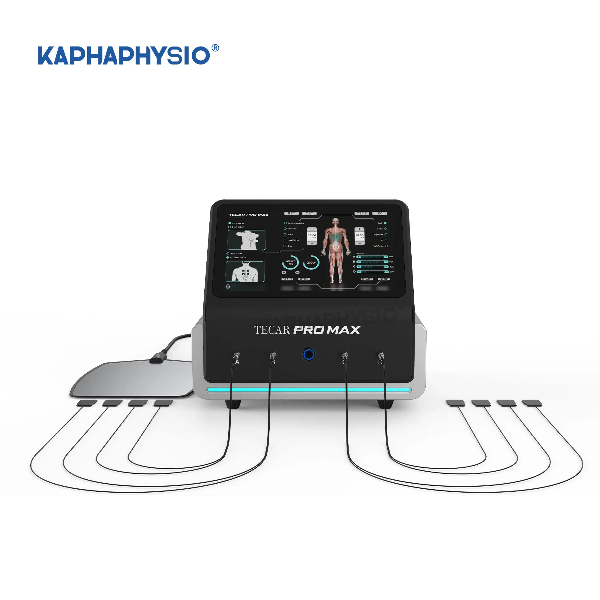Kaphaphysio Tecar PRO Max 2in1 Physiotherapy System RF Tecar Therapy and Ifc Tens for Rehabilitation Support Device