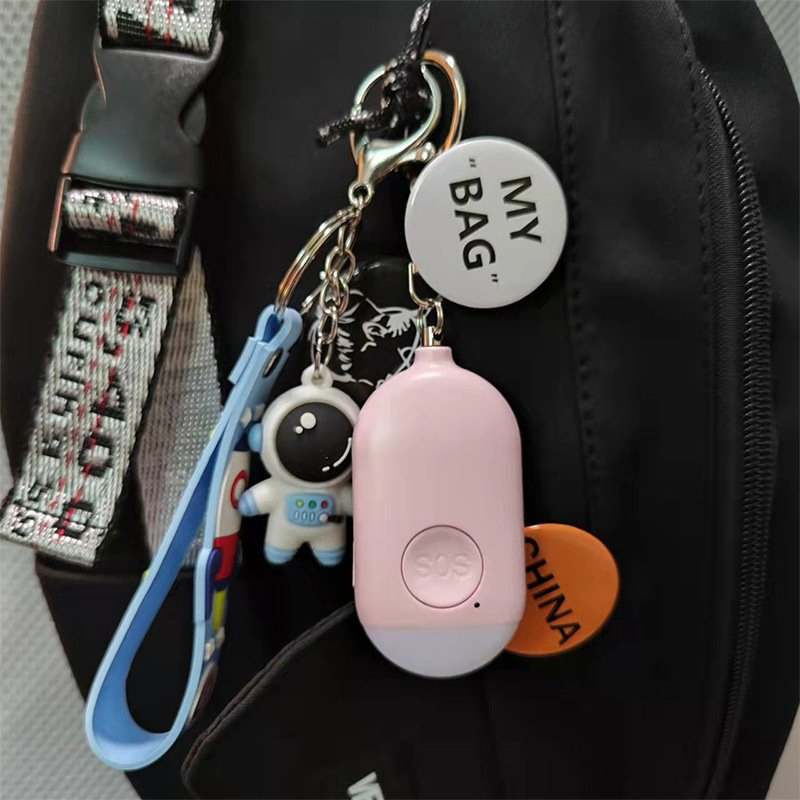 Multicolor Mini Portable Waterproof Rechargeable Personal Alarm with Flashlight 130 dB for Women Emergency Night Running Safety