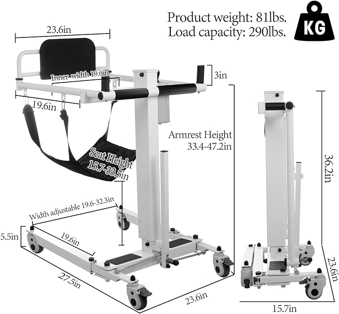 Wheelchair Rehabilitation Equipment Elderly Patient Lift Electric Transfer Chair