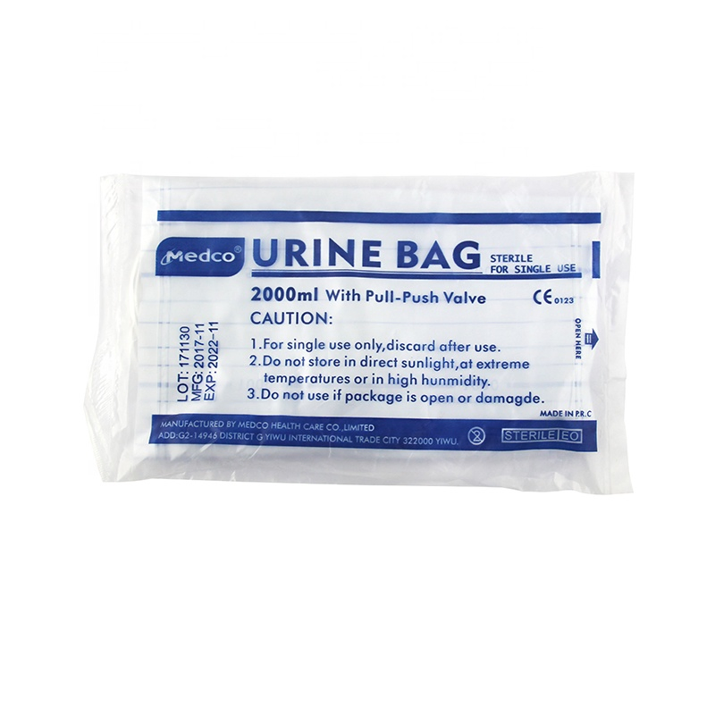 High Quality Single Use Soft Material Urine Bag for Home Nursing