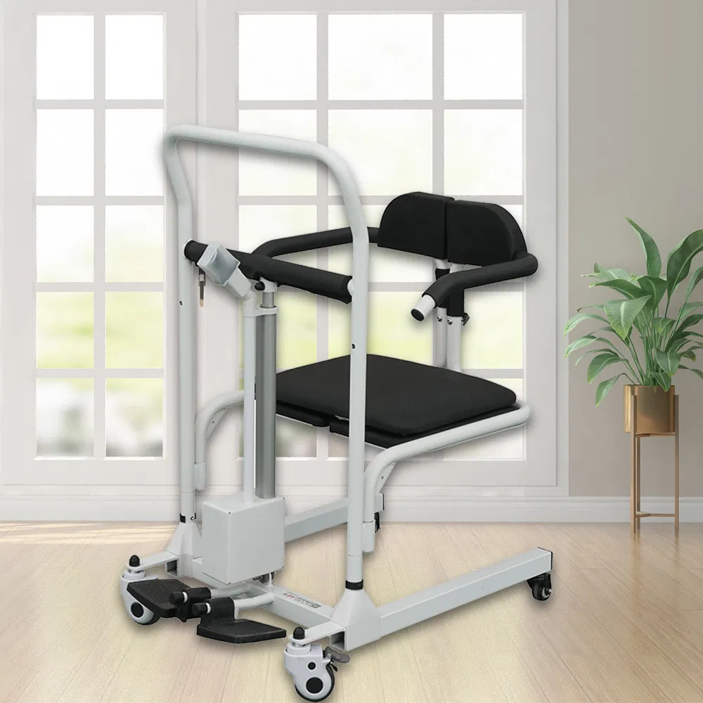 Medical Commode Chair Power Lift Chair Rechargeable Waterproof Support Shower