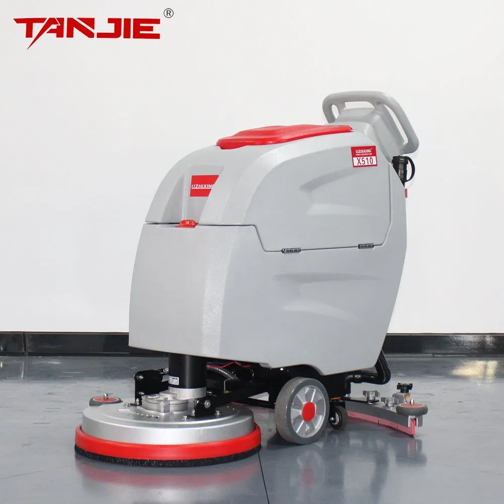Auto Scrubber Machine Hotel Restaurant Hospital Supermarket Indoor Clean Hand Push Electric Floor Scrubber