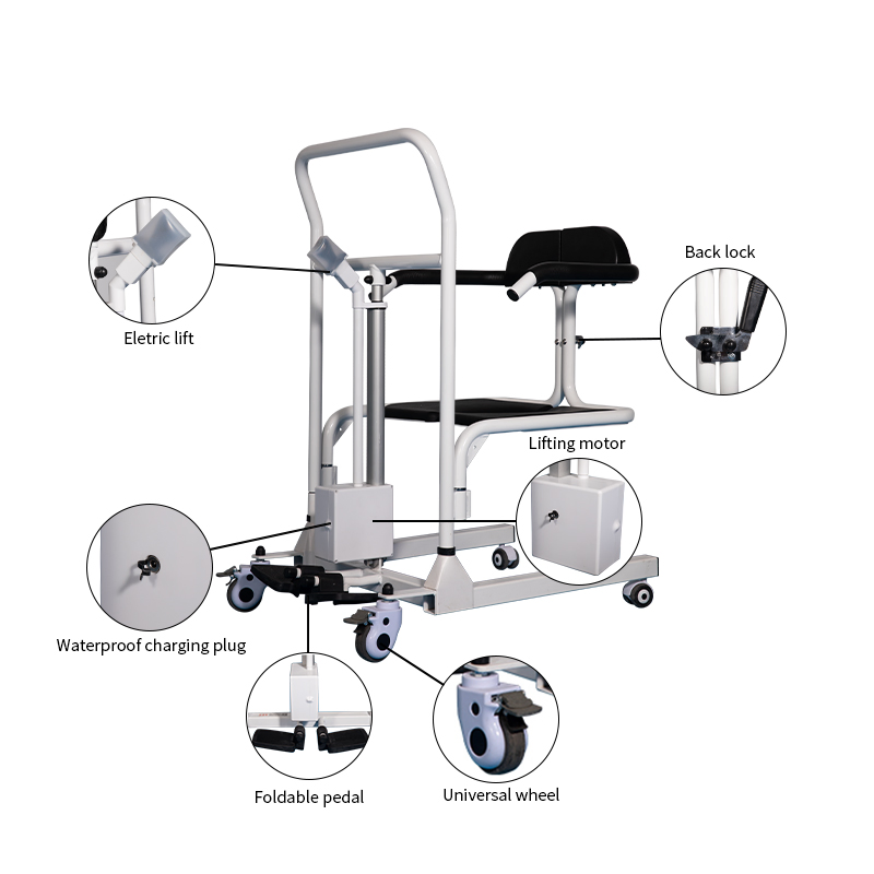 Toilet Commode Chair Lift Patient Electrical Physical Therapy Equipment Rechargeable