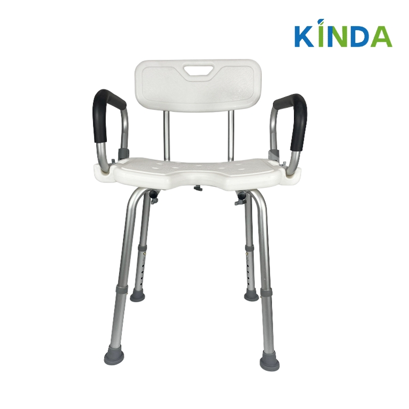 Adjustable Standing Aid Bath Chair with Comfortable Armrests