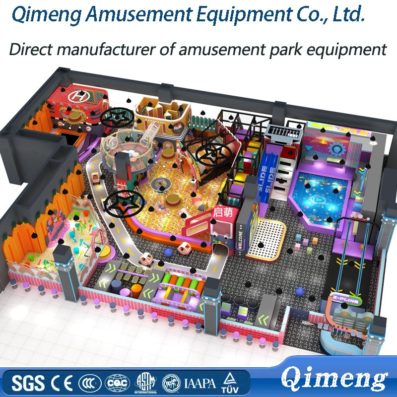 China Kids Playground Indoor Slides and Trampolines for Entertainment Center