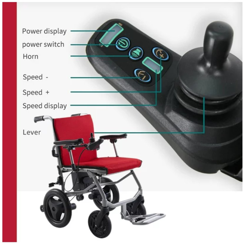 Motorized Electric Wheelchair Medical Equipment for Handicapped with Mobility Aid and Folding Design