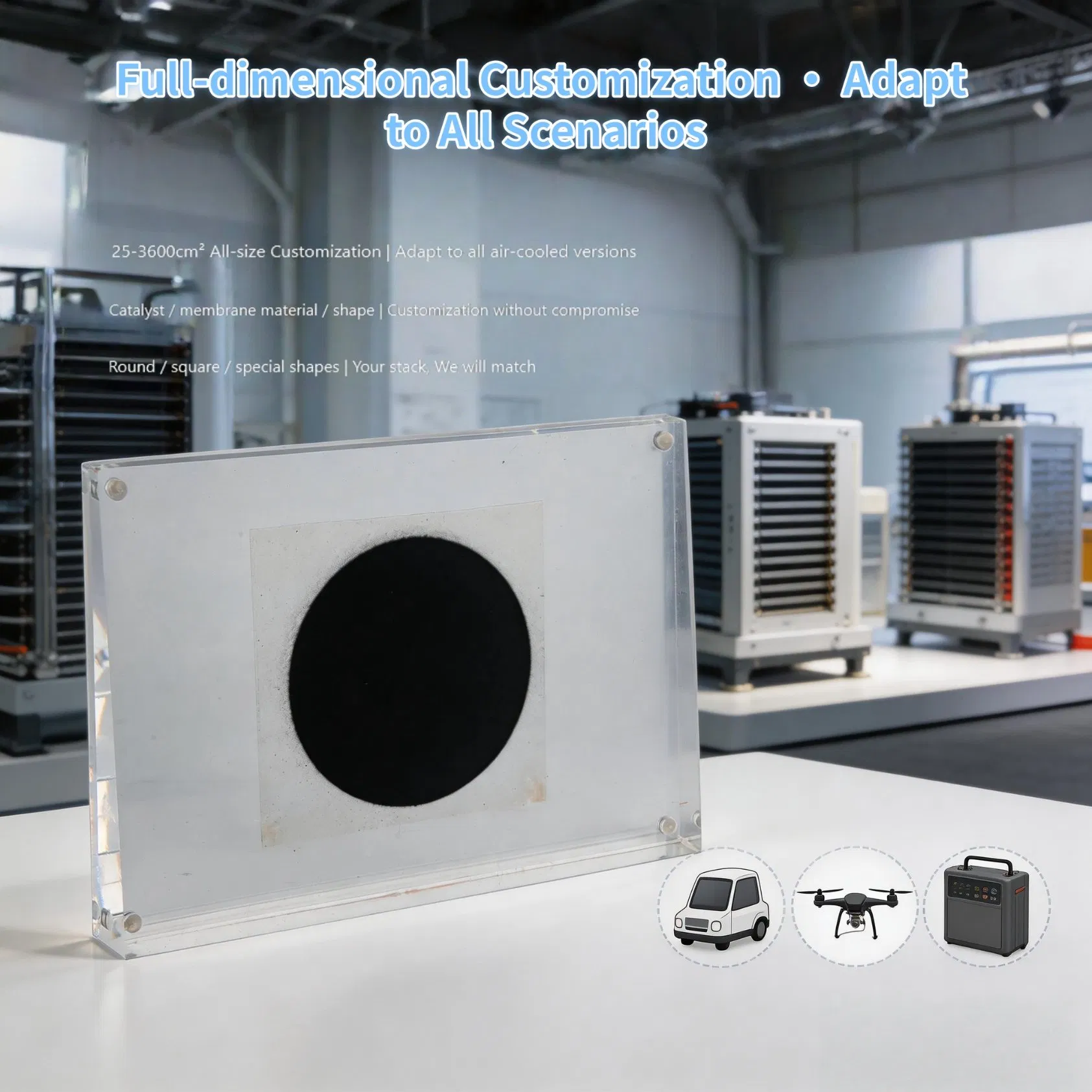 7-in-1 MEA for Cost-Effective Air-Cooled PEM Fuel Cell Solutions Chemical Fuel Cell Component