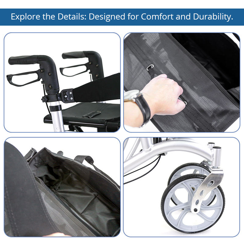 Rollator Walker for Elderly Care Service Users Capacity Mobility Aid for Enhanced