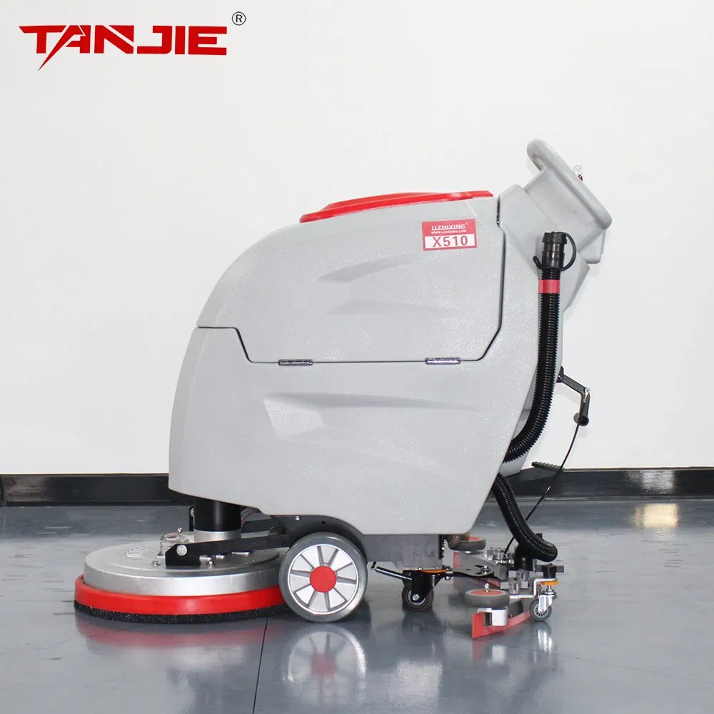 Auto Scrubber Machine Hotel Restaurant Hospital Supermarket Indoor Clean Hand Push Electric Floor Scrubber