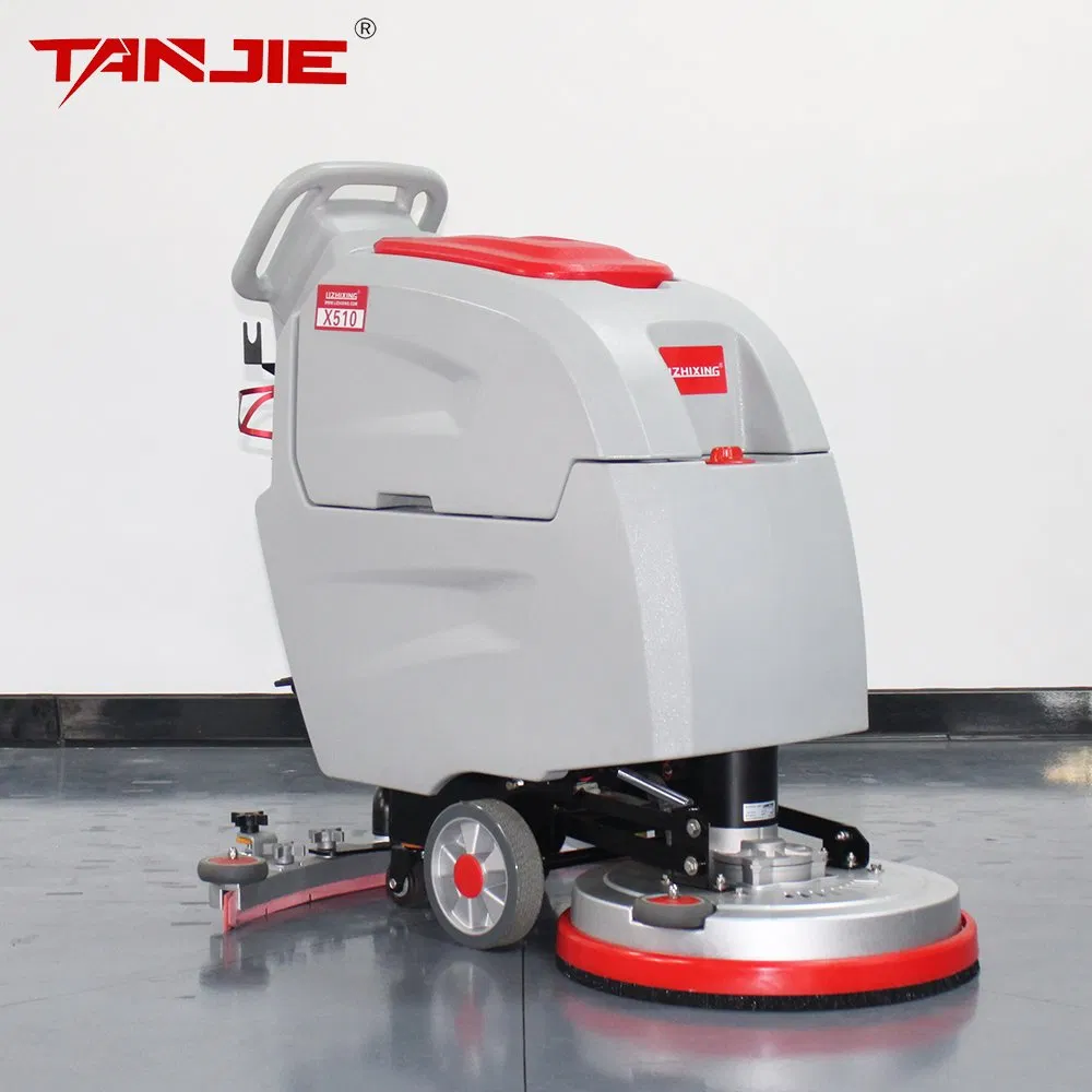 Auto Scrubber Machine Hotel Restaurant Hospital Supermarket Indoor Clean Hand Push Electric Floor Scrubber