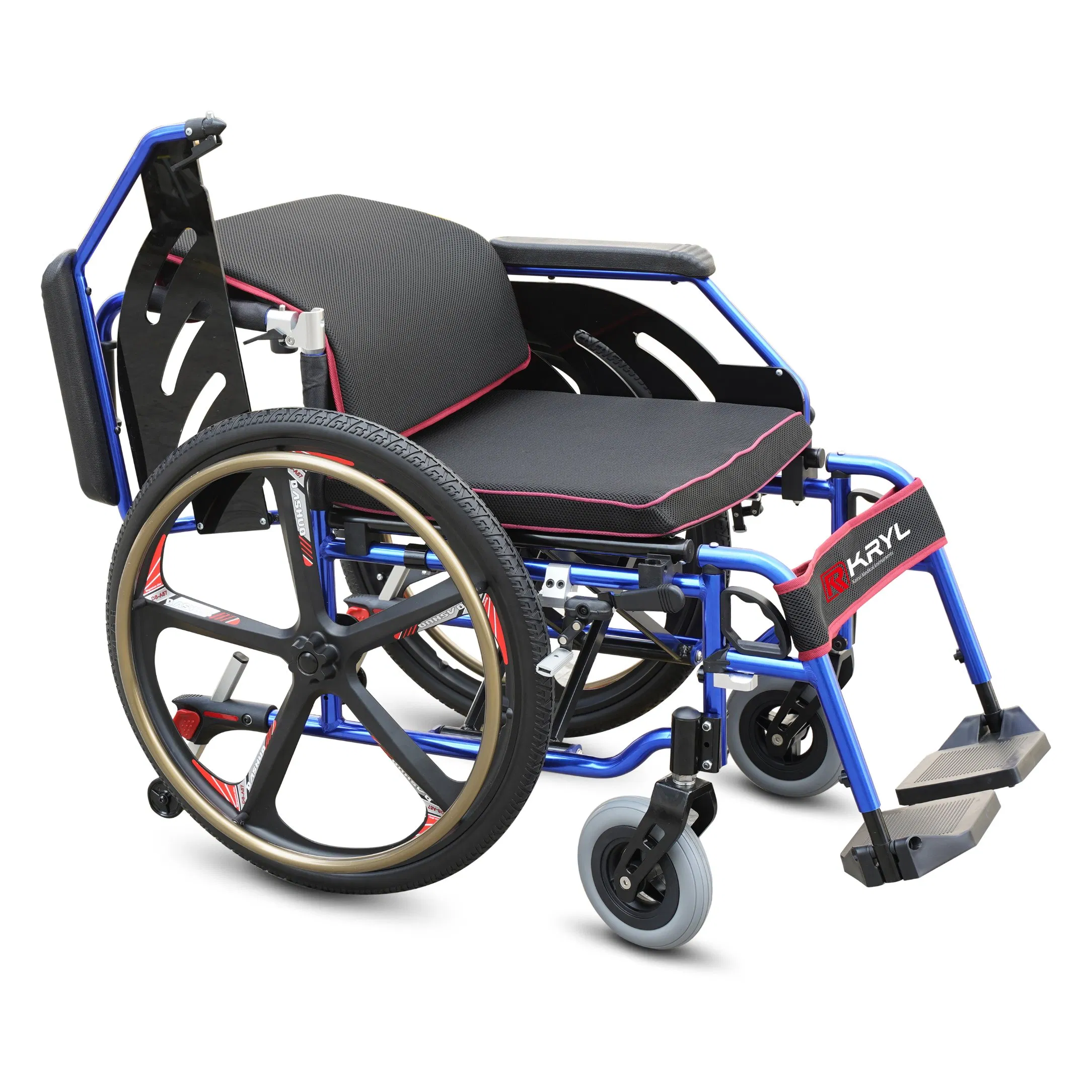Reclining Back Mobility Power Mannual Wheelchair Rear 22/24 Inch Wheel Disability Scooter Medical Equipment