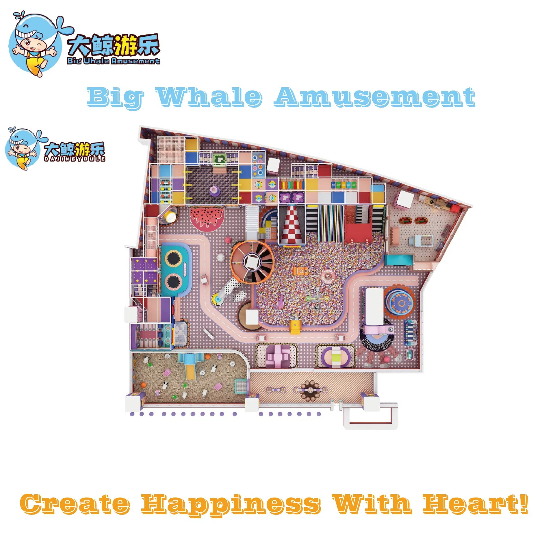 High-End Luxury Customization Children's Soft Play Parque Infantil Amusement Indoor Playground with Soft Play Area Ocean Ball Pool Trampoline Climbing