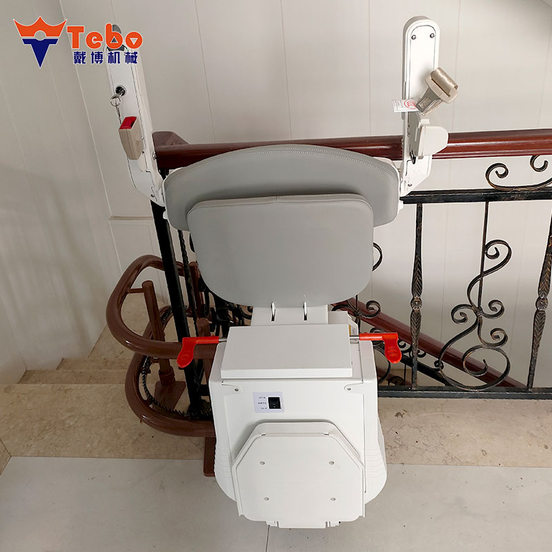 Electronic Curved Stair Lift with Rotatable Seat for Senior Safety Home