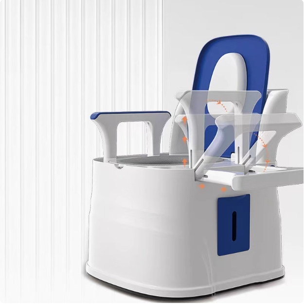 Portable Free-Standing Commode Stable Convenient Toilet Solution for Elderly and Pregnant Women
