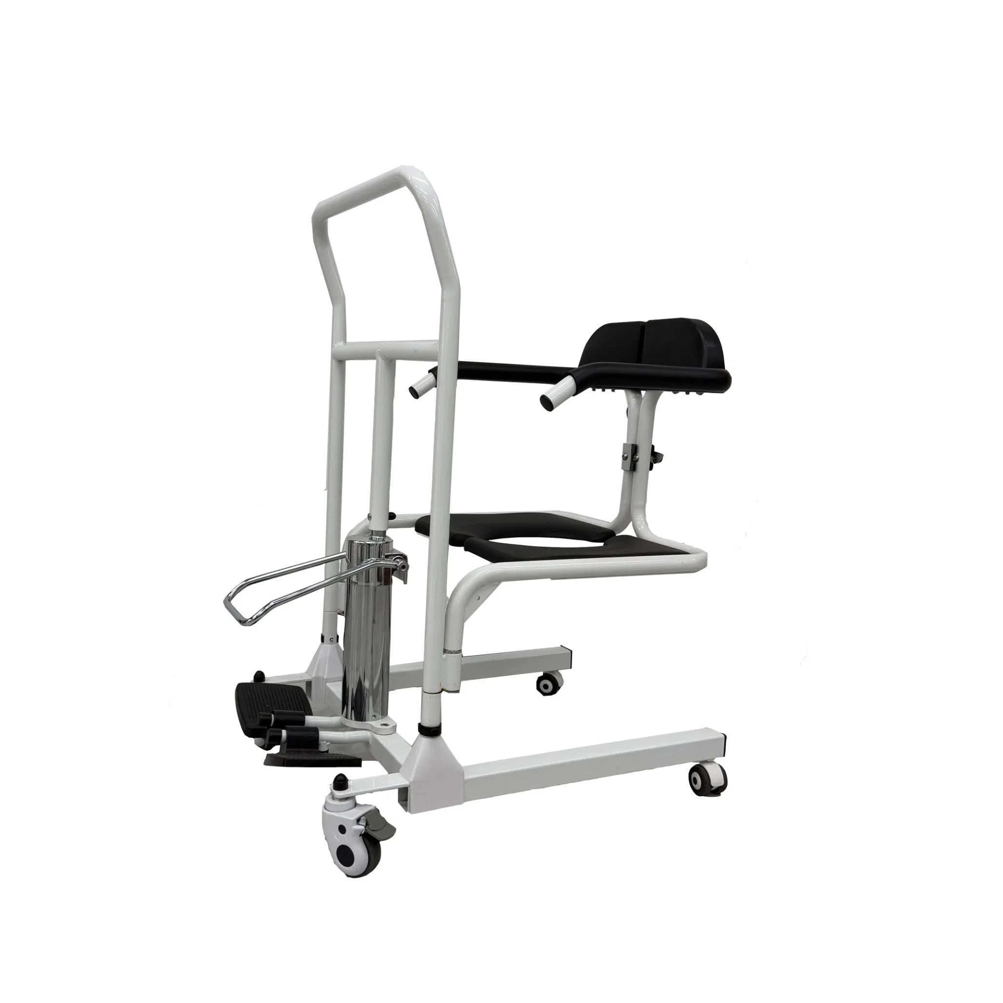 Hydraulic Nursing Home Patient Transfer Lift Commode Chair Rehabilitation Equipment