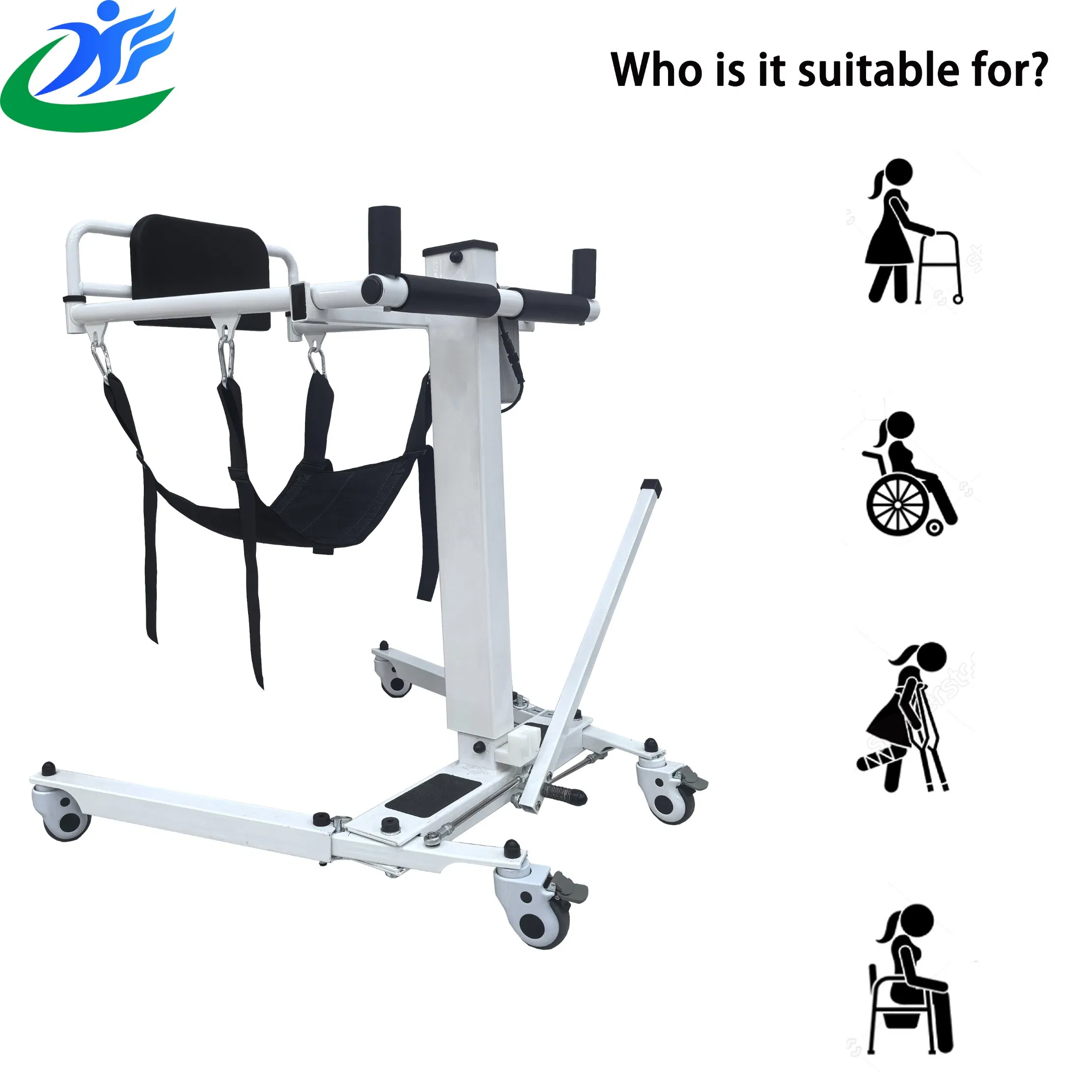 Patient Transfer Shower Chair Easy Operate Wheelchair Lifters for Paralyzed Medical Equipment