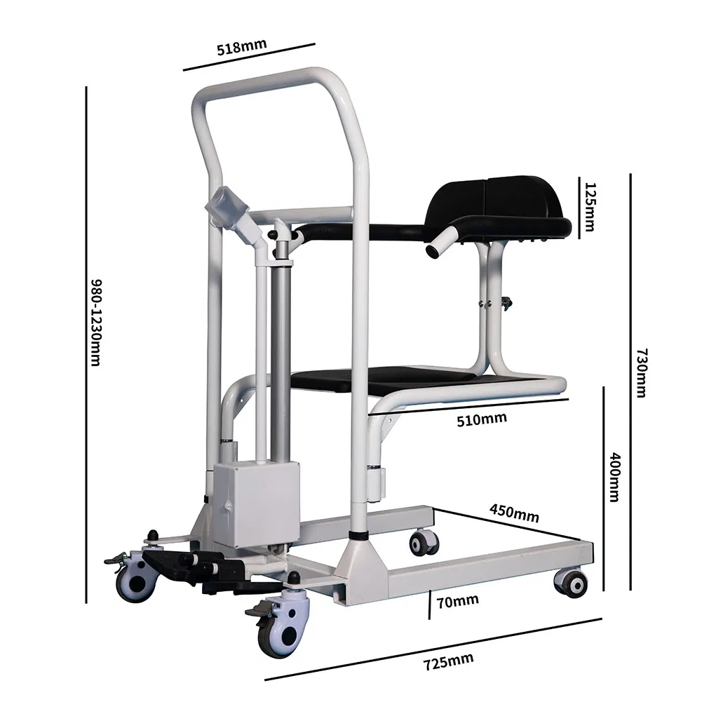 Medical Commode Chair Power Lift Chair Rechargeable Waterproof Support Shower