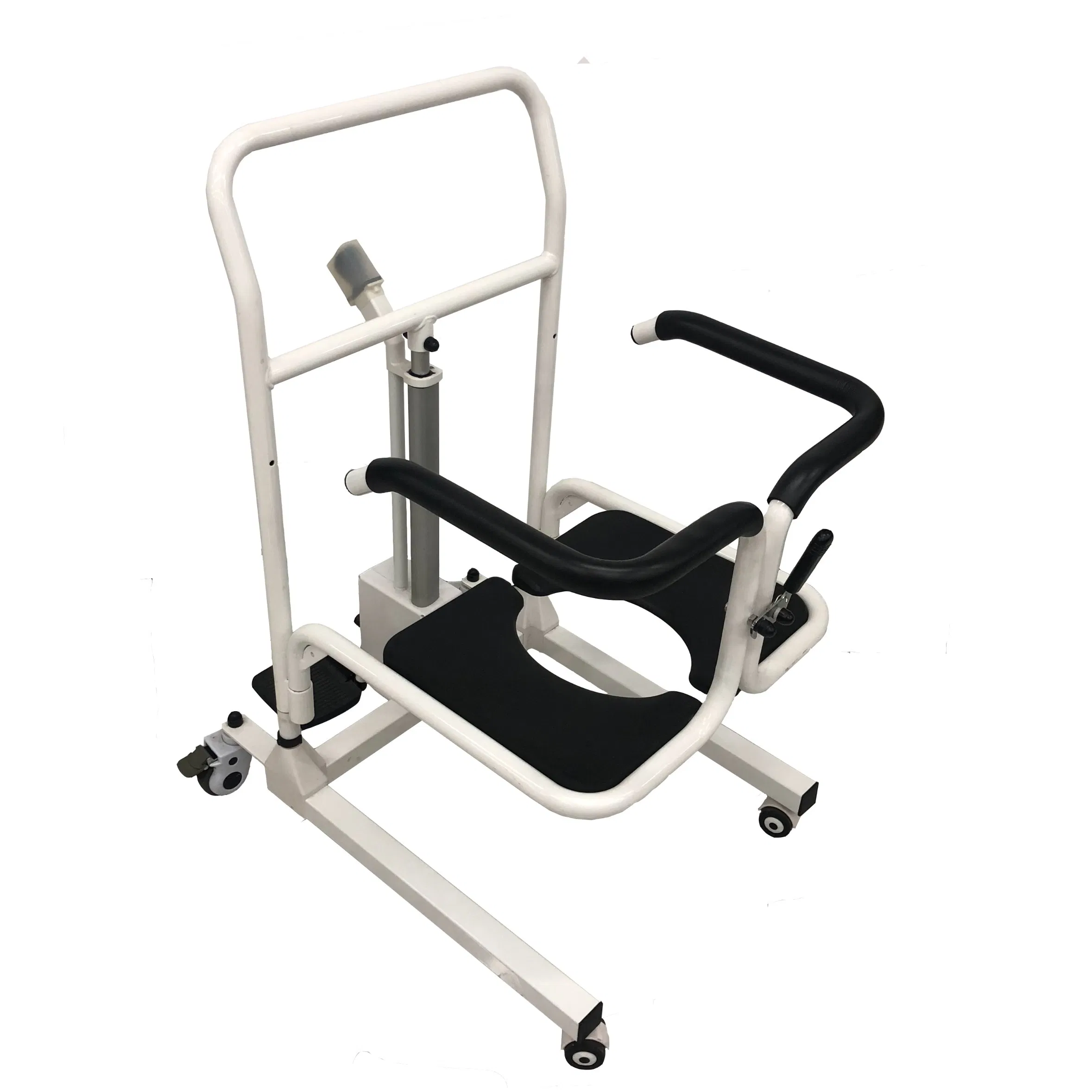 Patient Positioning Assistance Portable Transfer Commode Chair Daily Mobility Aid