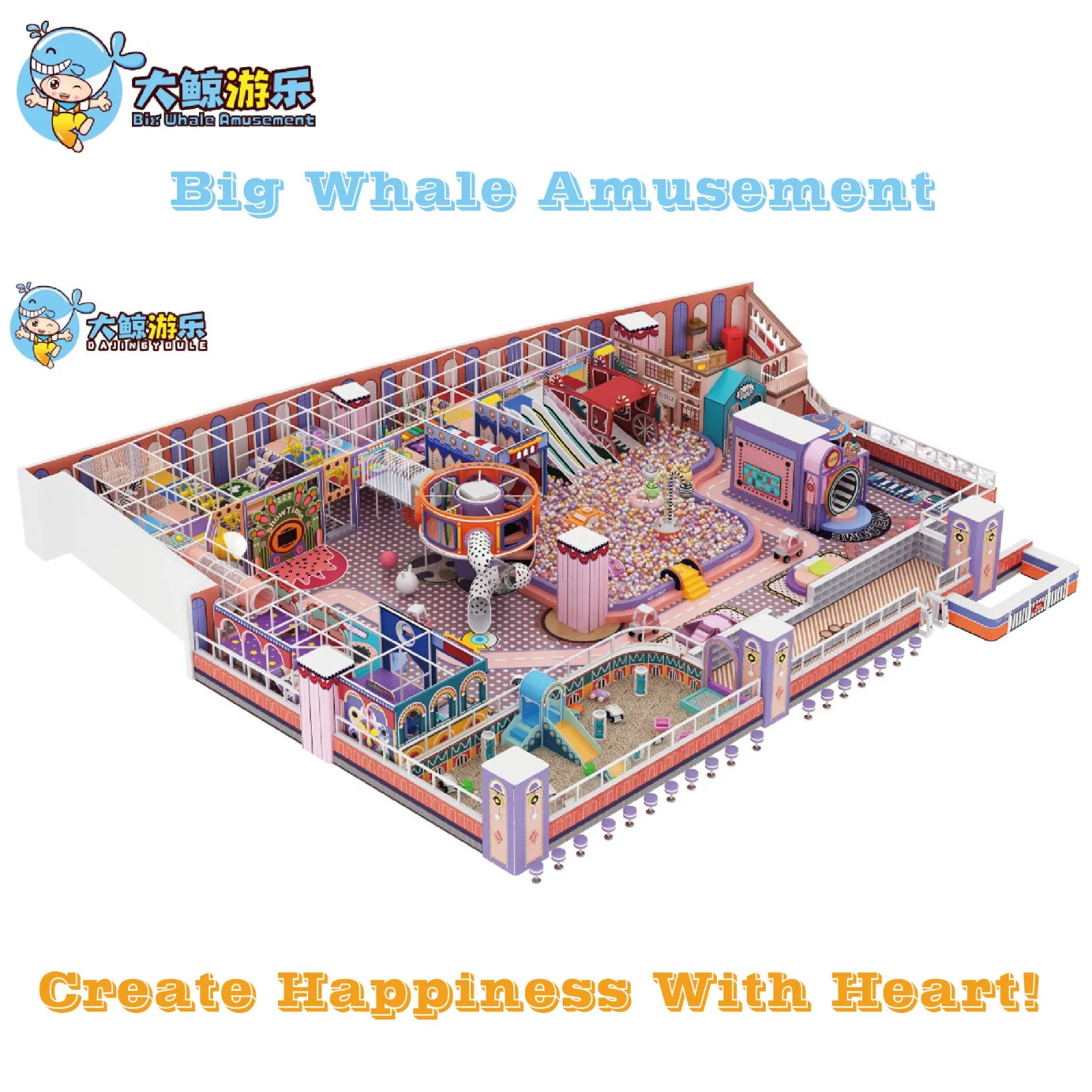 High-End Luxury Customization Children's Soft Play Parque Infantil Amusement Indoor Playground with Soft Play Area Ocean Ball Pool Trampoline Climbing