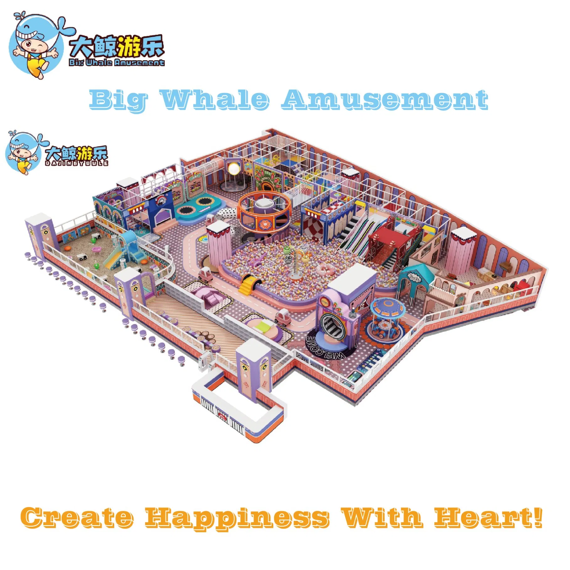 High-End Luxury Customization Children's Soft Play Parque Infantil Amusement Indoor Playground with Soft Play Area Ocean Ball Pool Trampoline Climbing