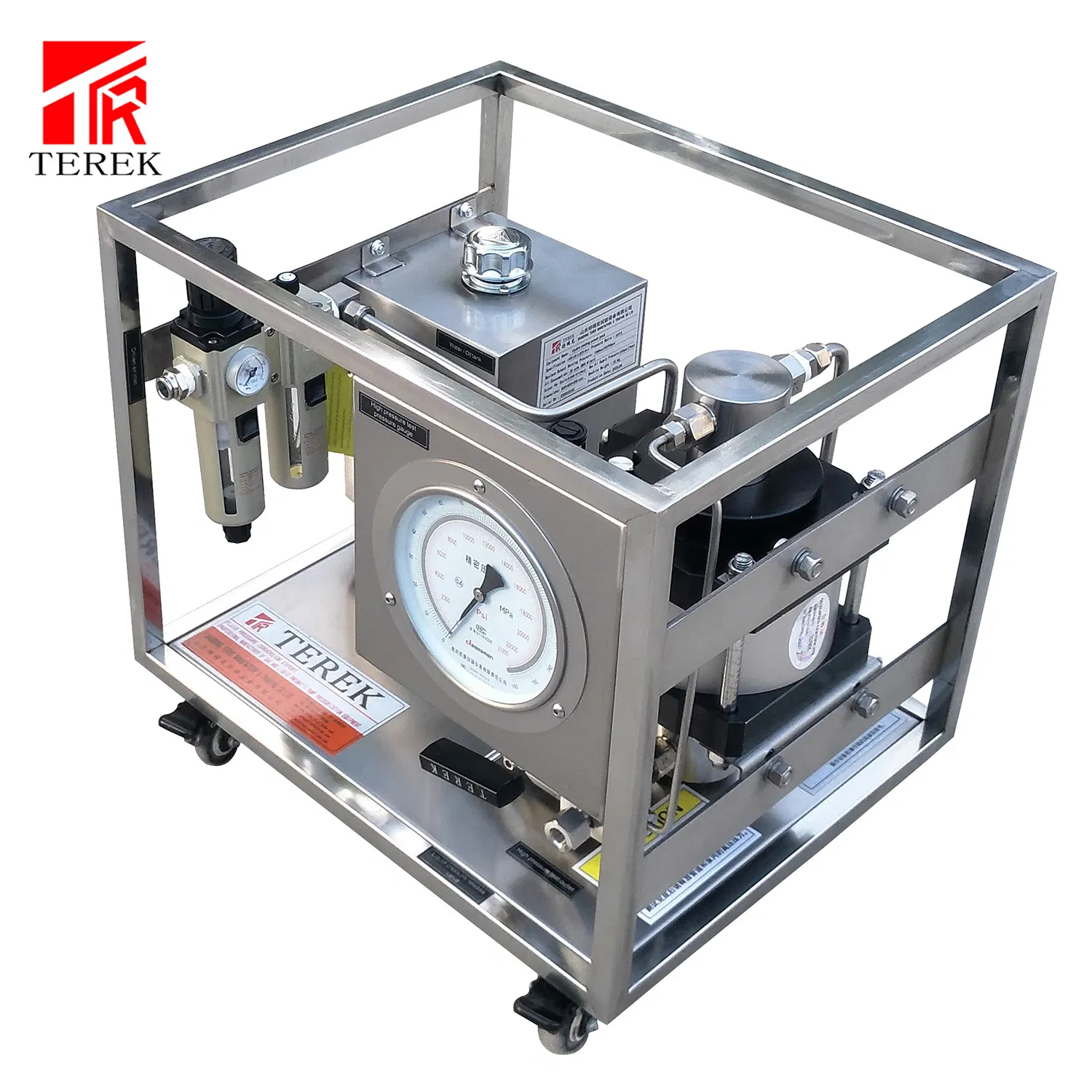 Pneumatic Liquid Booster Pump Static Pressure Test Equipment with Recorder