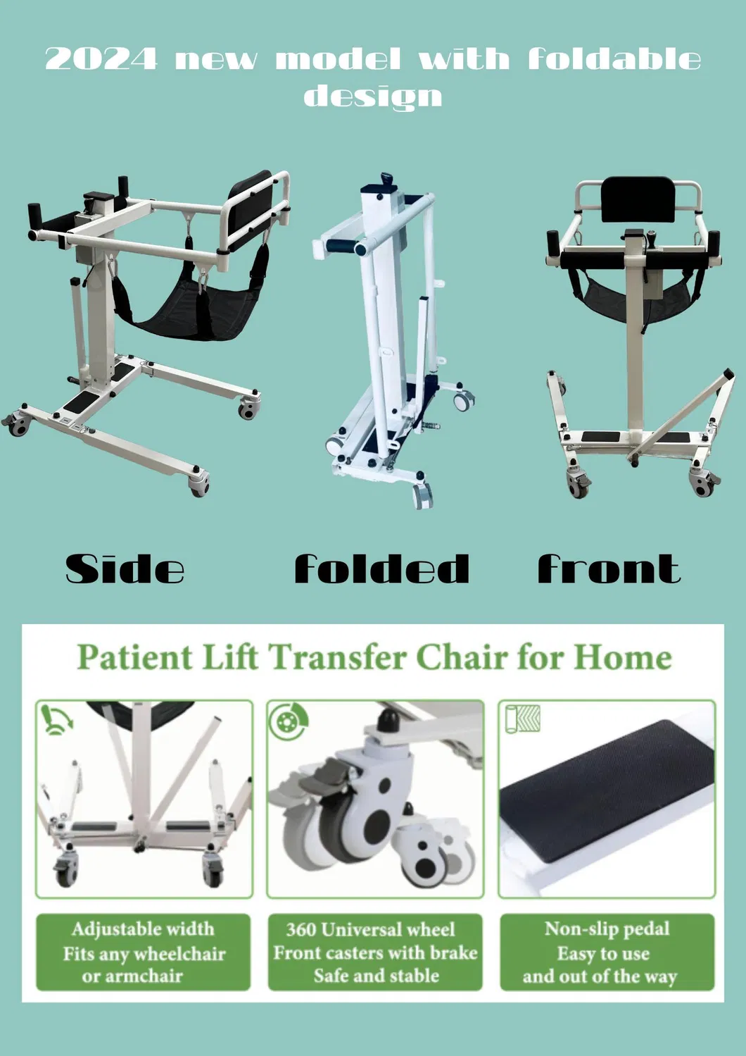 Electric Lift Patient Transfer Chair Details