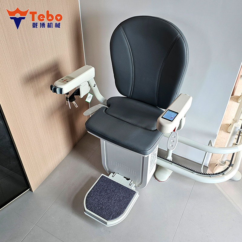Electronic Curved Stair Lift with Rotatable Seat for Senior Safety Home