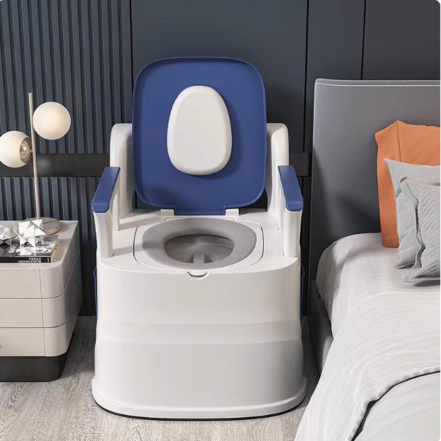 Portable Free-Standing Commode Stable Convenient Toilet Solution for Elderly and Pregnant Women