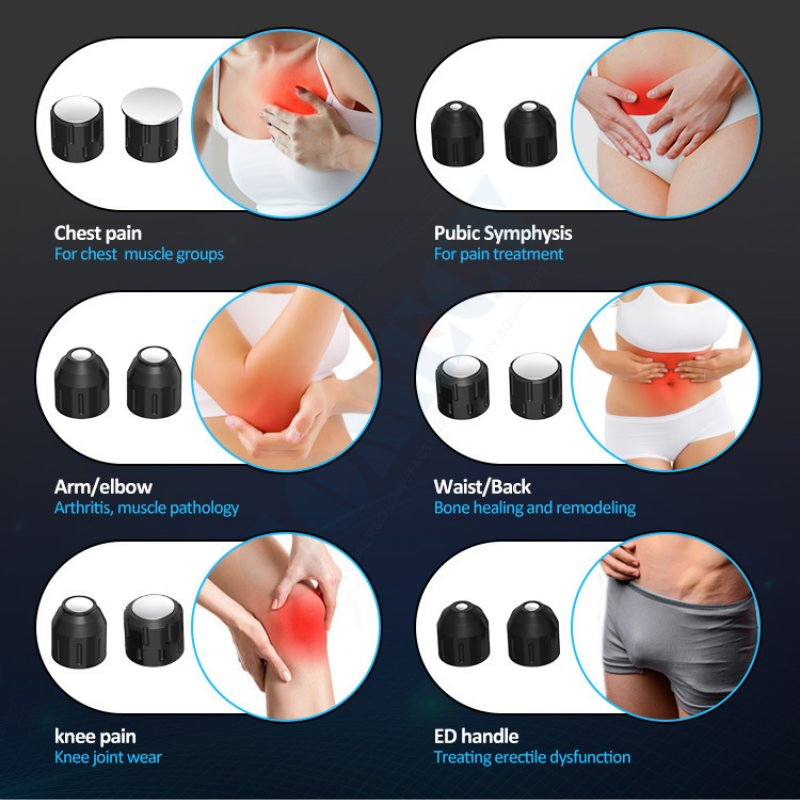 Pneumatic Shockwave Therapy Device for Physiotherapy Pain Relief Rehabilitation Clinics